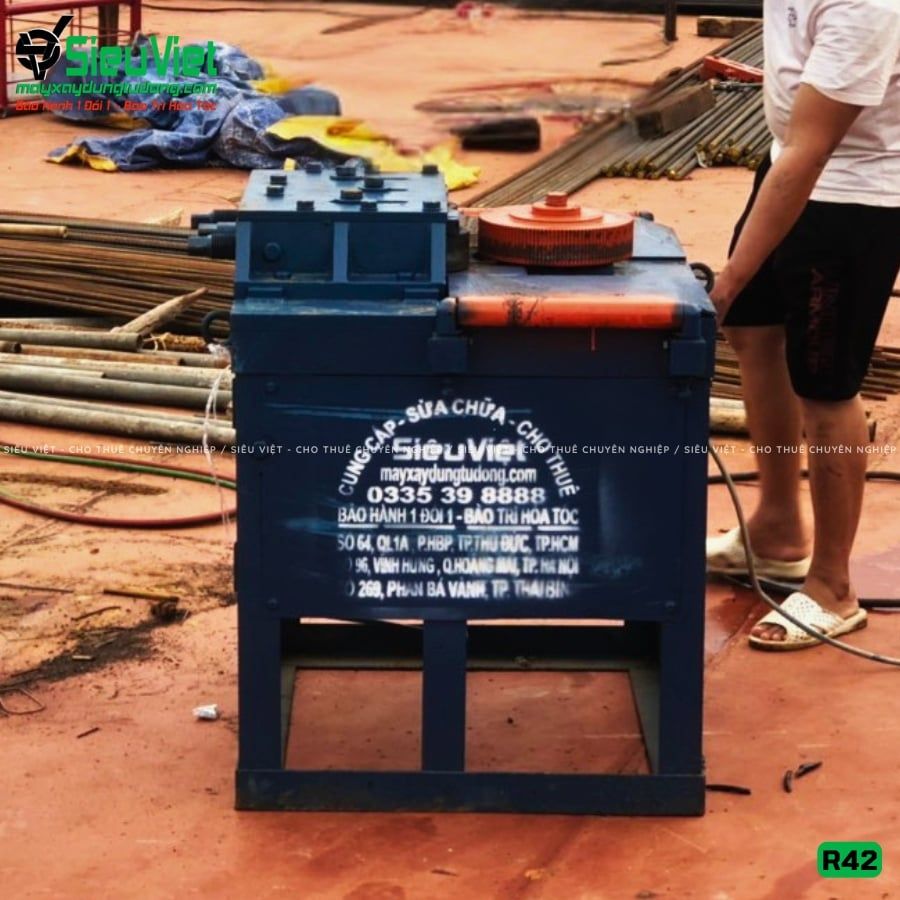 (Cũ) Máy uốn đai tròn sắt xây dựng R42 Việt Nam - Điện 380v, 3 Pha