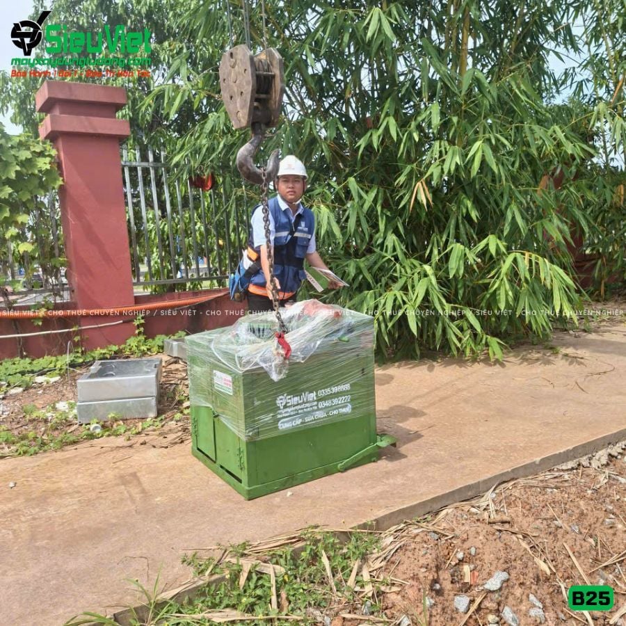 Thuê Tháng Máy uốn sắt phi 10-25mm B25 - Điện 380V, 3 Pha