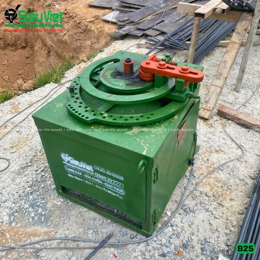 Thuê Tháng Máy uốn sắt phi 10-25mm B25 - Điện 380V, 3 Pha