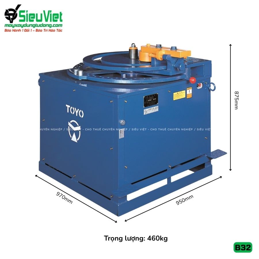 Máy uốn sắt B32 Nhật Bản - Điện 380v, 3 Pha