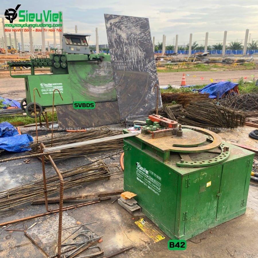 Thuê Tháng Máy uốn sắt phi 10-32 B42 - Điện 380V, 3 Pha