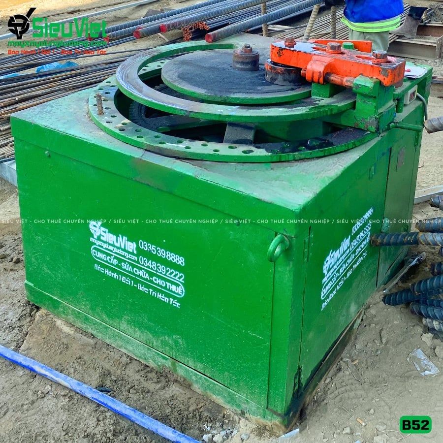 Thuê Tháng Máy uốn sắt phi 16-40mm B52 - Điện 380V, 3 Pha