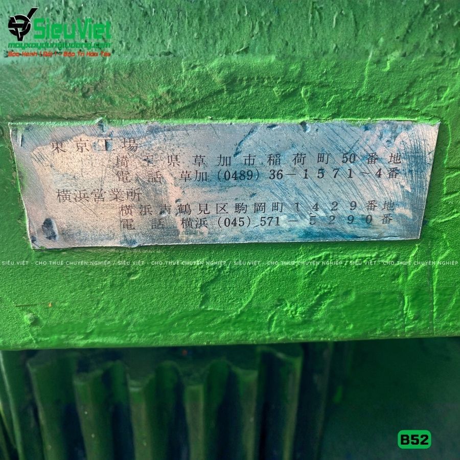 Thuê Tháng Máy uốn sắt phi 16-40mm B52 - Điện 380V, 3 Pha