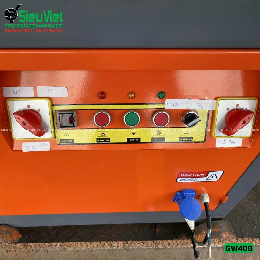 Máy uốn sắt GW40B Trung Quốc - Điện 380V, 3 Pha