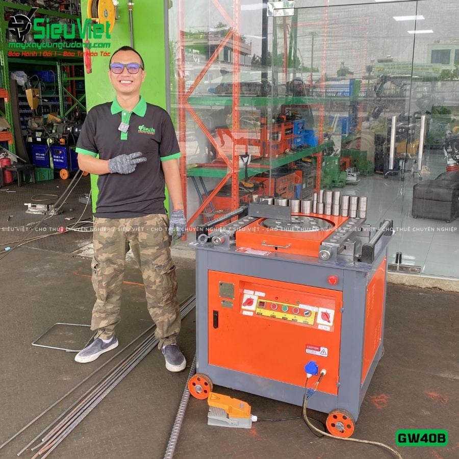 Máy uốn sắt GW40B Trung Quốc - Điện 380V, 3 Pha