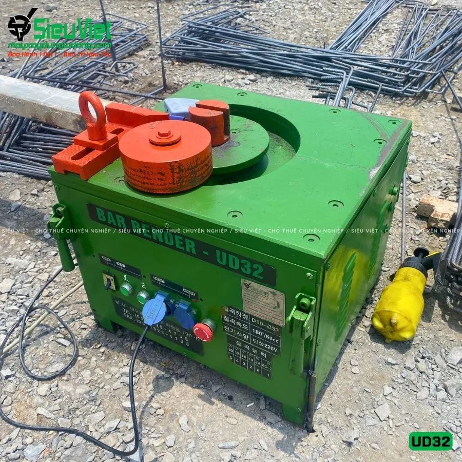 (Cũ) Máy uốn sắt phi 28 UD32 Hàn Quốc (Điện 220v, Dân dụng)