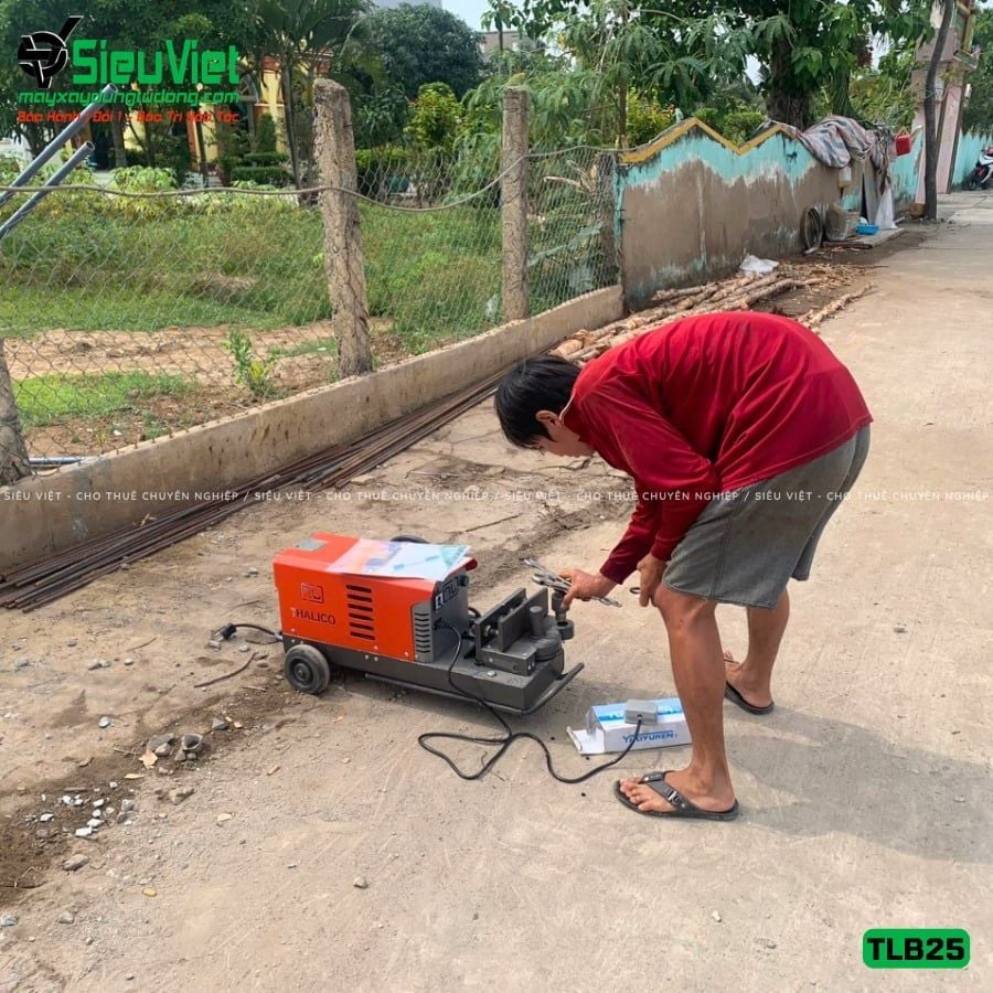 Máy uốn sắt thuỷ lực TLB25 Việt Nam - Điện 220v, 1 Pha