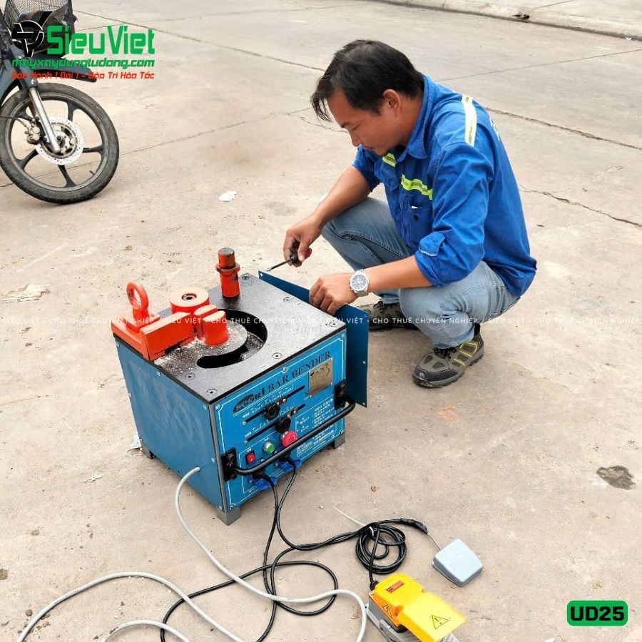 Thuê Tháng Máy uốn sắt phi 6-25mm UD25 - Điện 220V, dân dụng