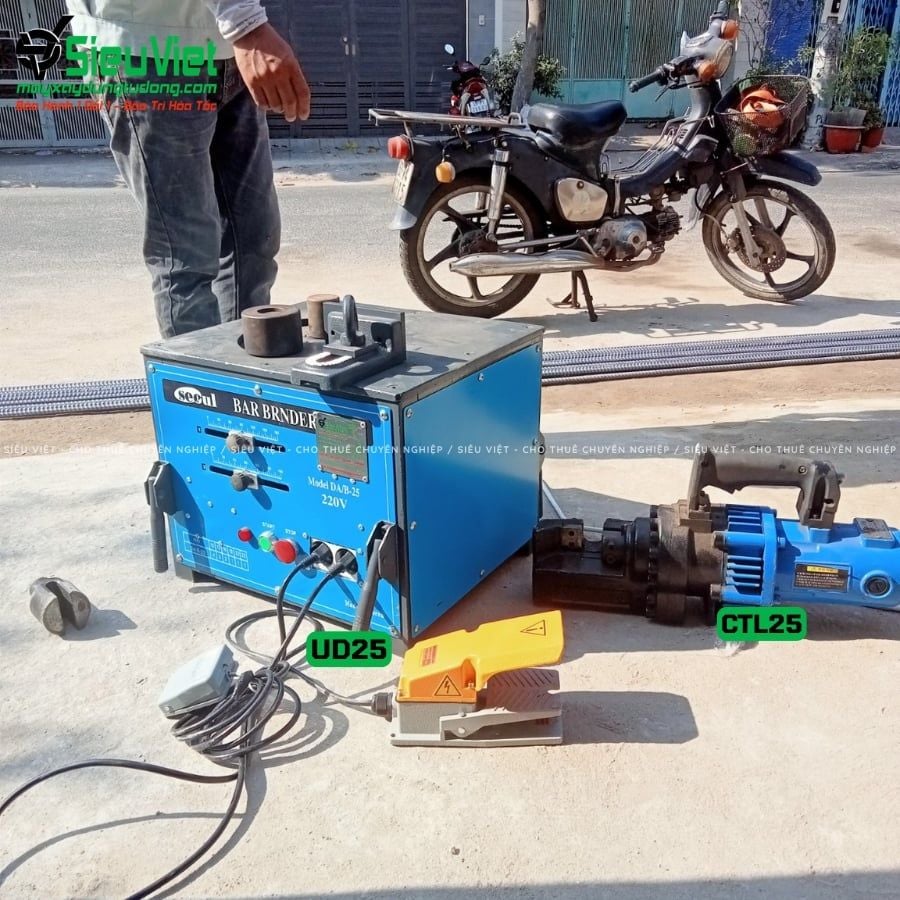 Thuê Tháng Máy uốn sắt phi 6-25mm UD25 - Điện 220V, dân dụng