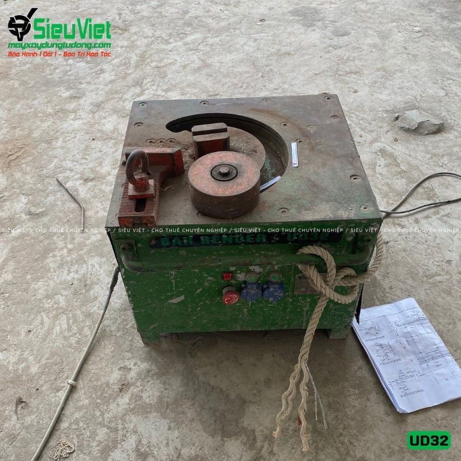 (Cũ) Máy uốn sắt phi 28 UD32 Hàn Quốc (Điện 220v, Dân dụng)