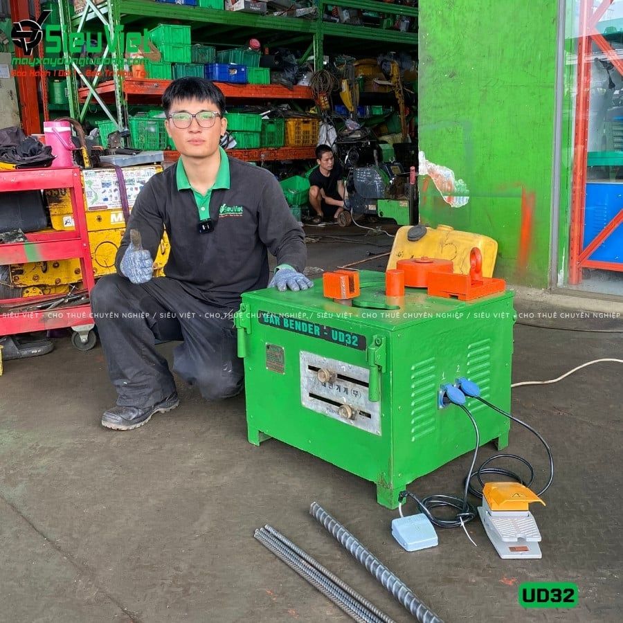 Thuê Tháng Máy uốn sắt phi 6-28 UD32 - Điện 220V, Dân dụng