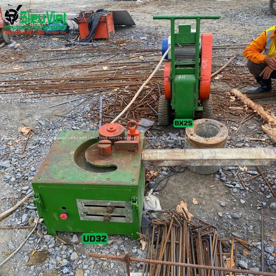 Thuê Tháng Máy uốn sắt phi 6-28 UD32 - Điện 220V, Dân dụng