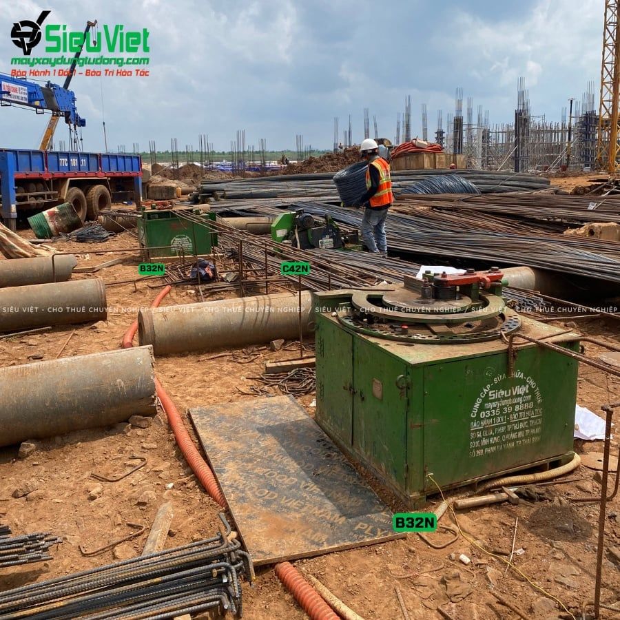 Thuê tháng Máy uốn sắt B42 (B32N) Nhật Bản - Điện 380v, 3 pha