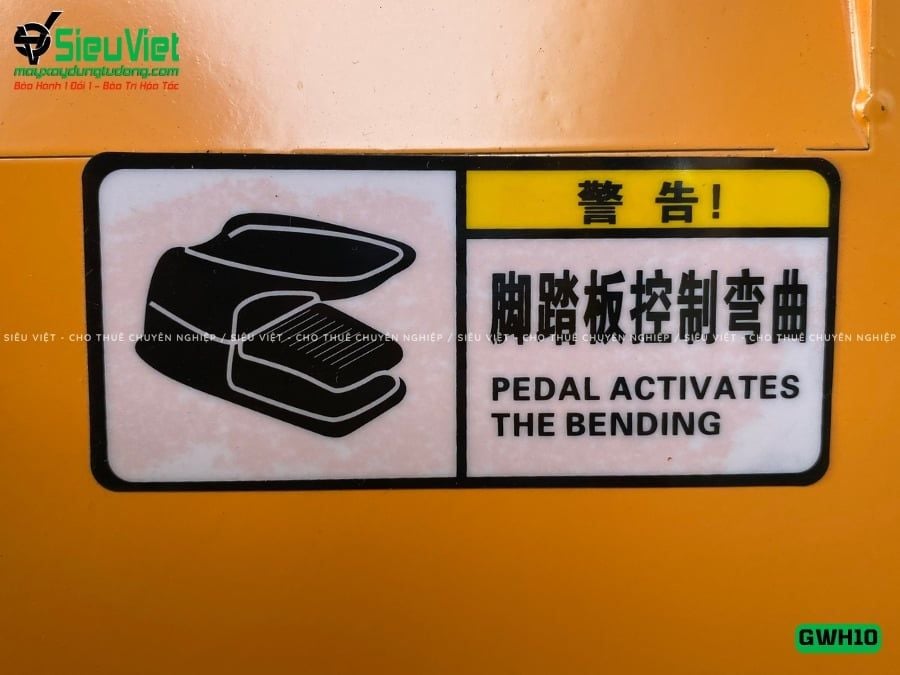 Máy uốn tròn sắt xây dựng phi 6-10 GWH10 - Điện 380V, 3 Pha