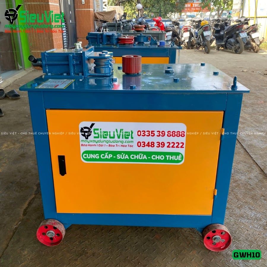 Máy uốn tròn sắt xây dựng phi 6-10 GWH10 - Điện 380V, 3 Pha