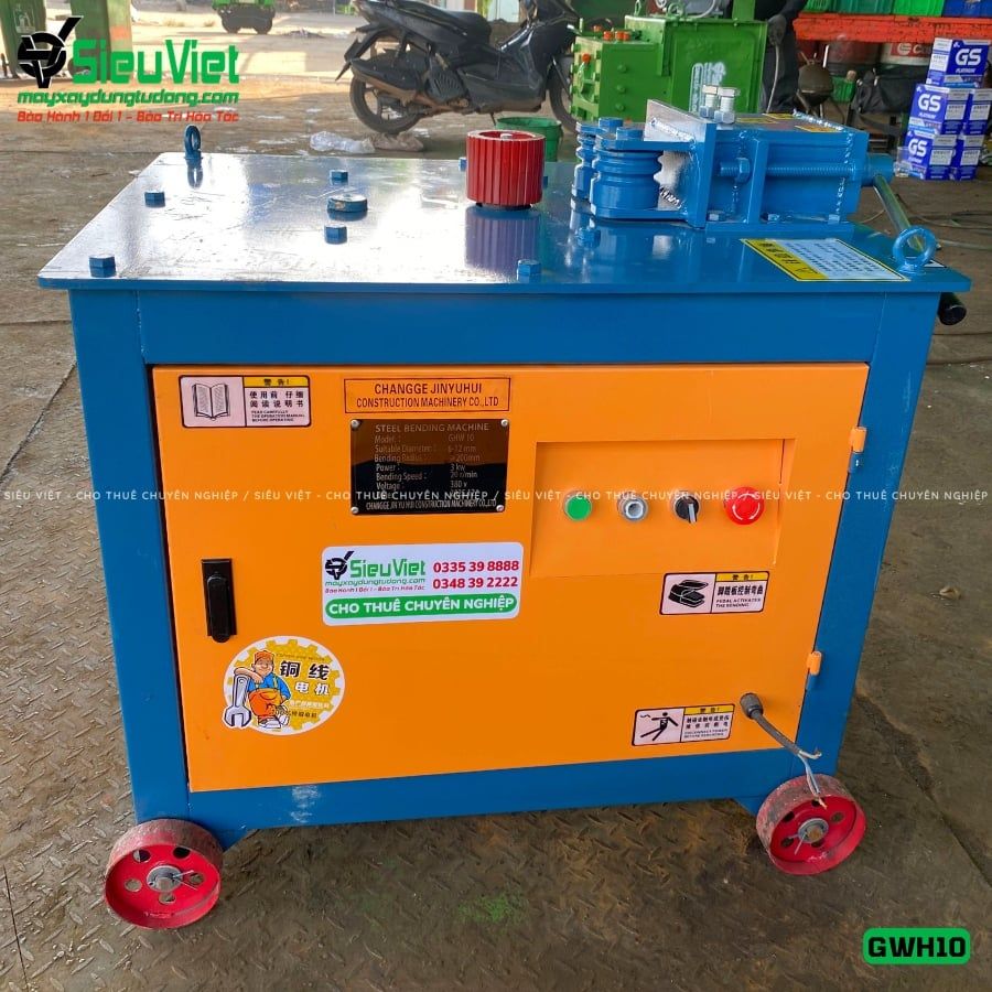 Máy uốn tròn sắt xây dựng phi 6-10 GWH10 - Điện 380V, 3 Pha