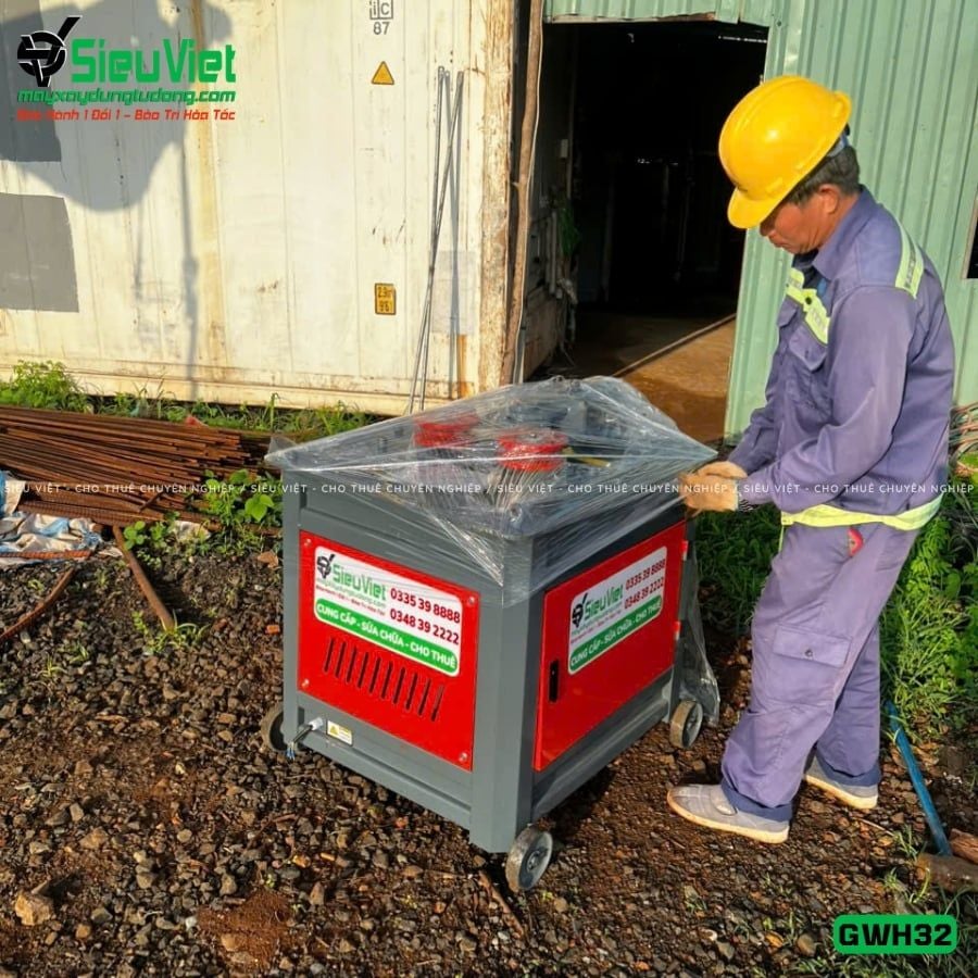Máy uốn tròn sắt xây dựng phi 10-25 GWH32 - Điện 380v, 3 Pha
