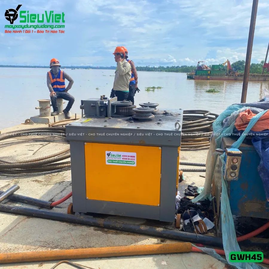 Máy uốn tròn sắt xây dựng phi 16-40 GWH45 - Điện 380v, 3 Pha
