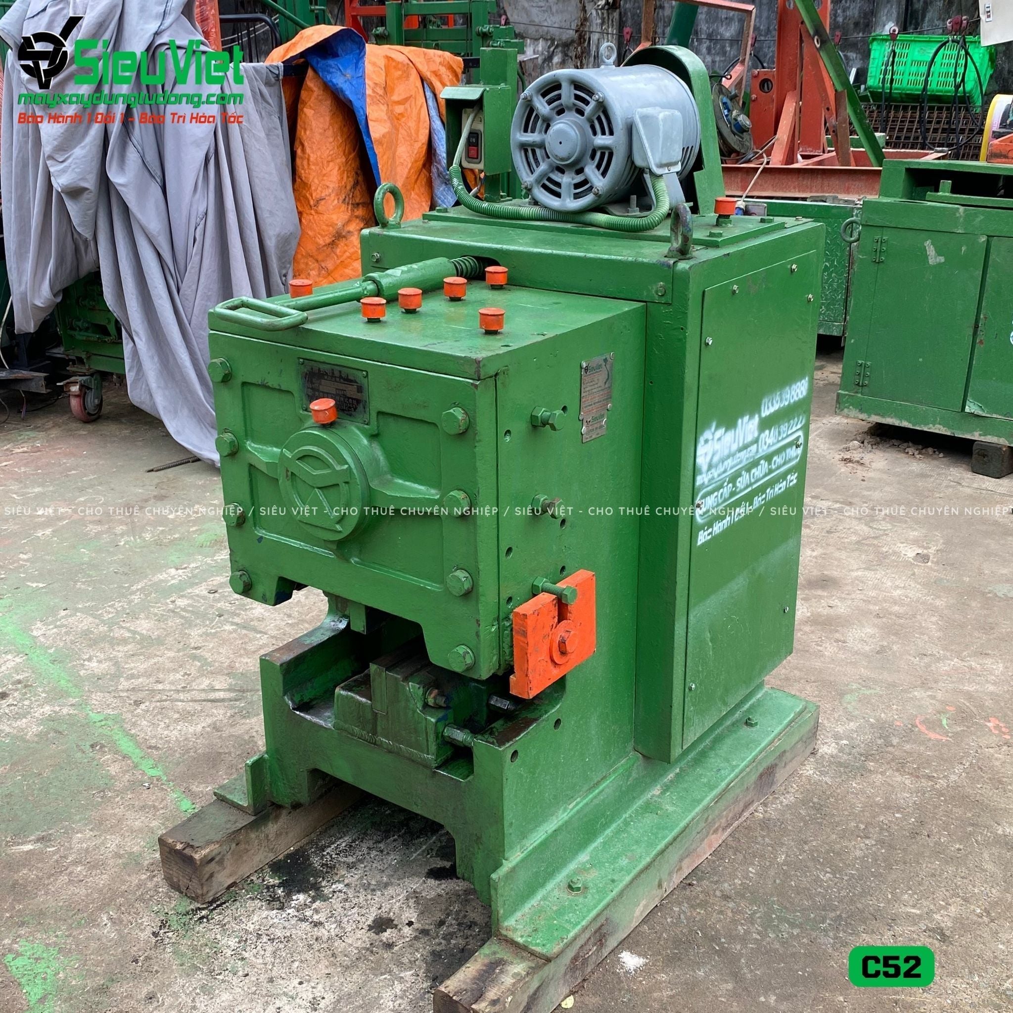 Thuê Tháng Máy cắt sắt phi 10-42mm C52 - Điện 380V, 3 Pha