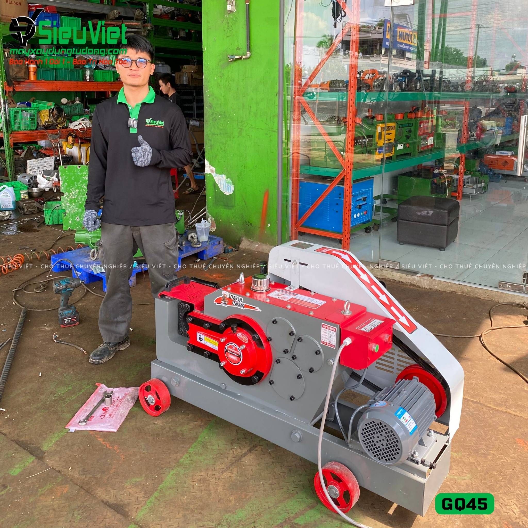 Máy cắt sắt GQ45 Kowloon Trung Quốc - Điện 380v, 3 Pha