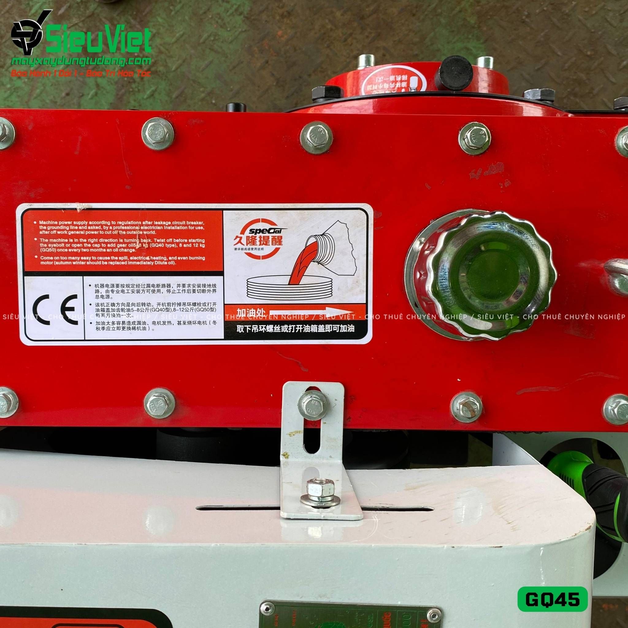 Máy cắt sắt GQ45 Kowloon Trung Quốc - Điện 380v, 3 Pha