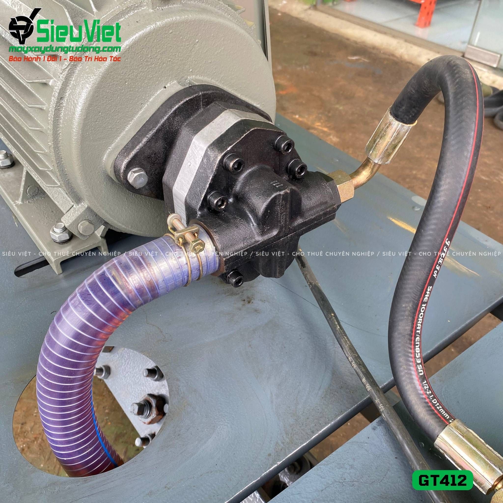 Thuê Ngày Máy duỗi cắt sắt tự động phi 5-10 GT412 - Điện 380V, 3 pha