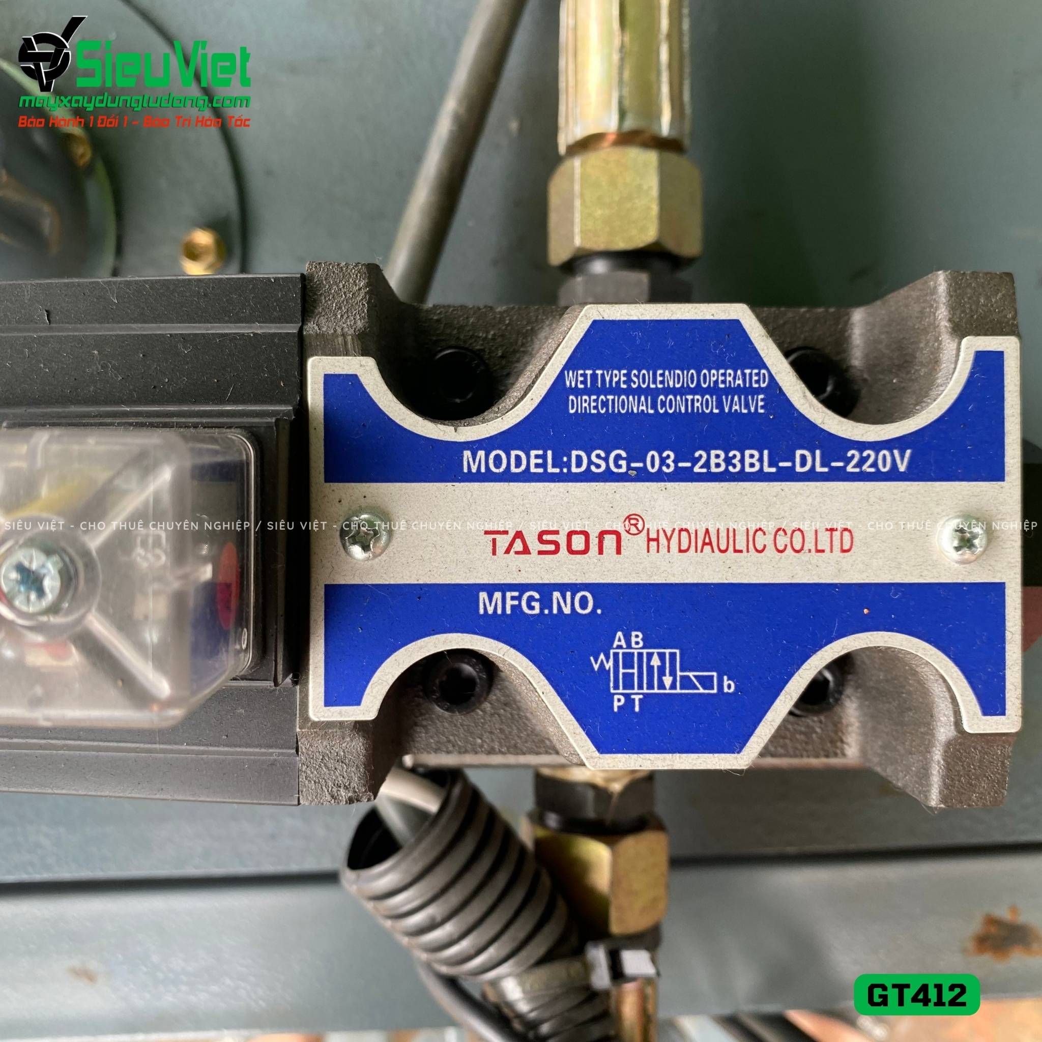 Thuê Tháng Máy duỗi cắt sắt tự động phi 5>10mm GT412 - Điện 380V