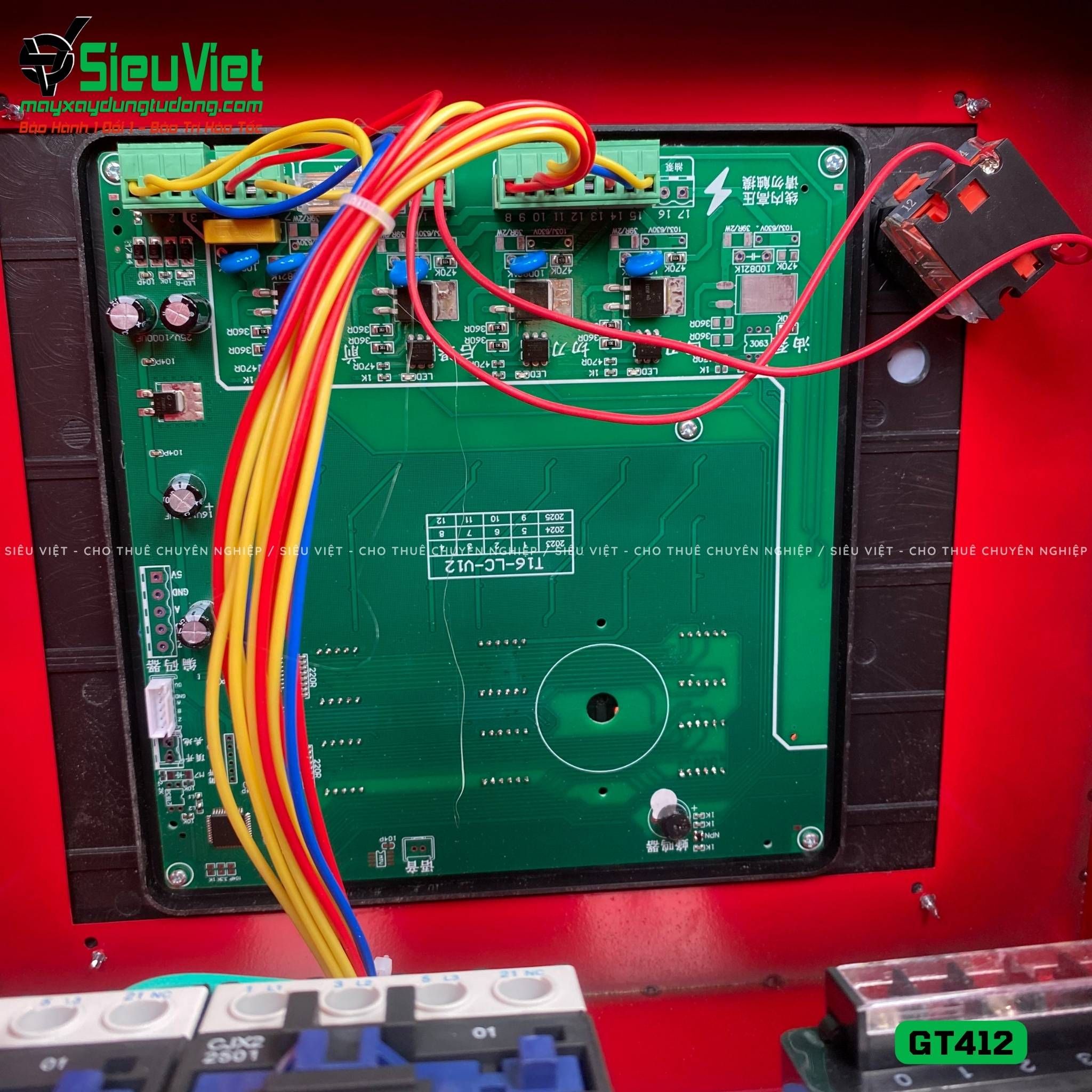 Máy duỗi cắt sắt tự động phi 5 > 10mm GT412 (Điện 380V, 3 Pha)