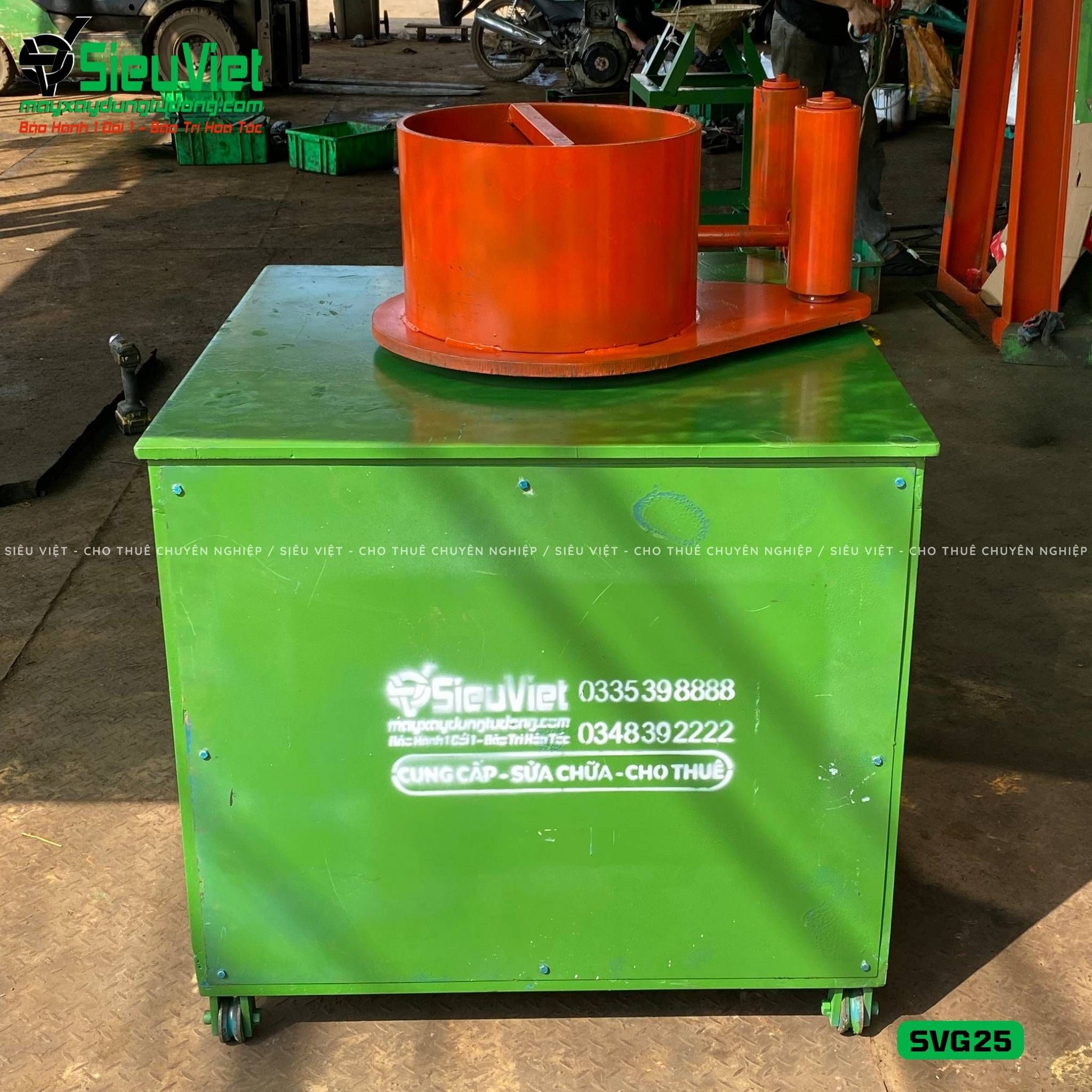 Máy gập sắt cây 11m7 SVG25 Việt Nam - Điện 380v, 3 Pha