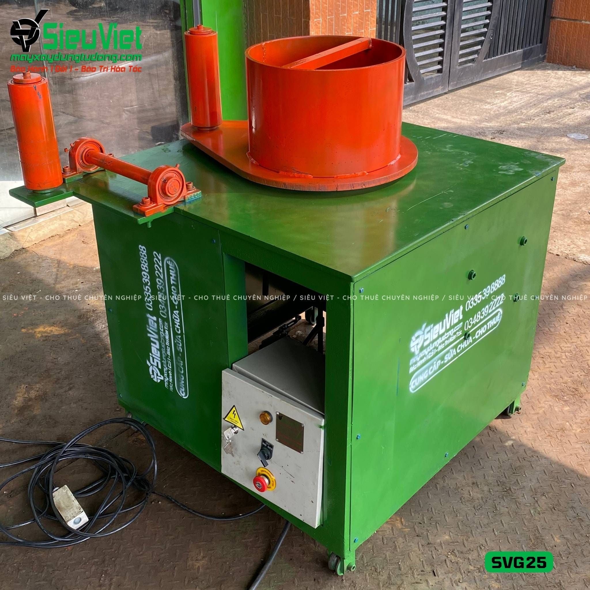 Máy gập sắt cây 11m7 SVG25 Việt Nam - Điện 380v, 3 Pha