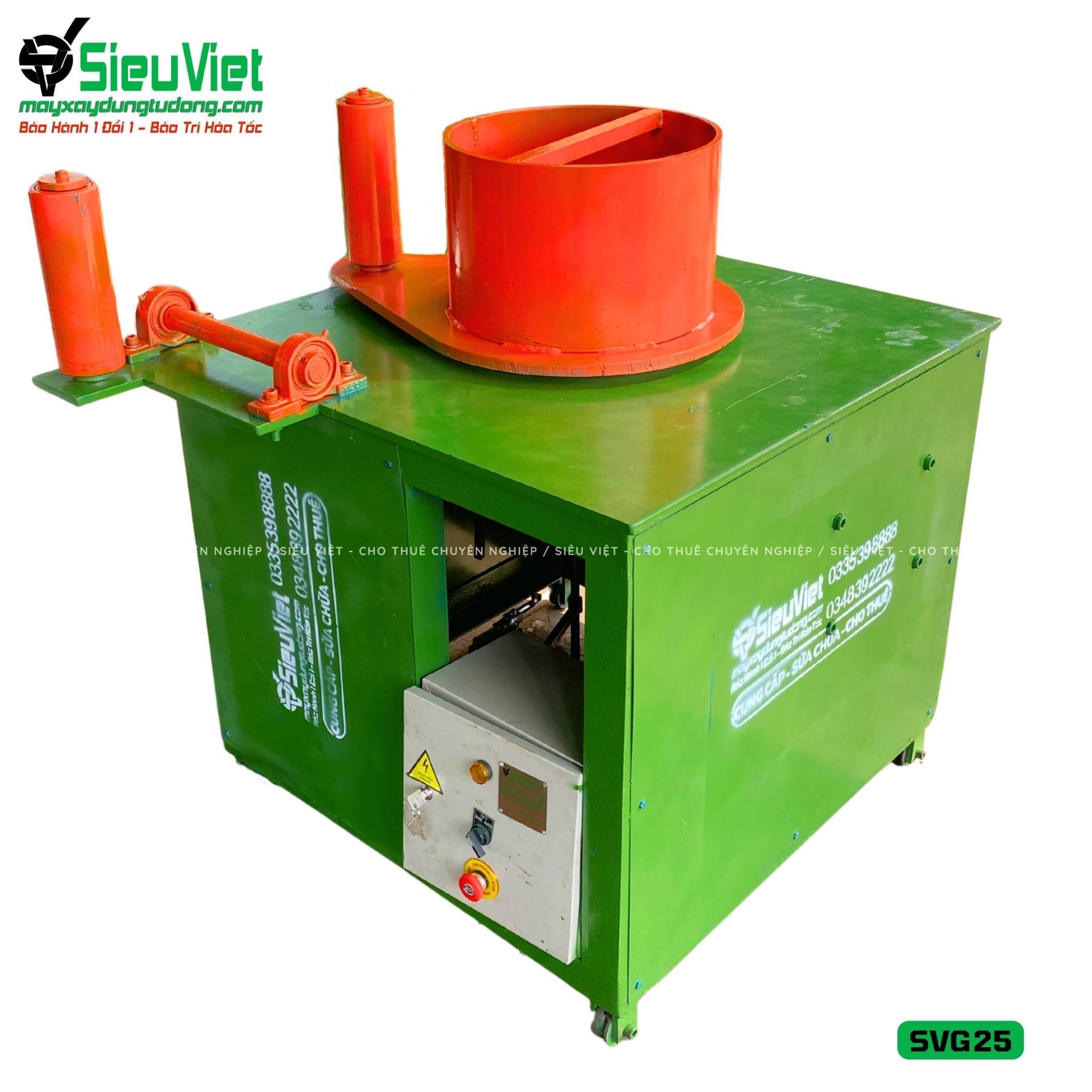 Máy gập sắt cây 11m7 SVG25 Việt Nam - Điện 380v, 3 Pha