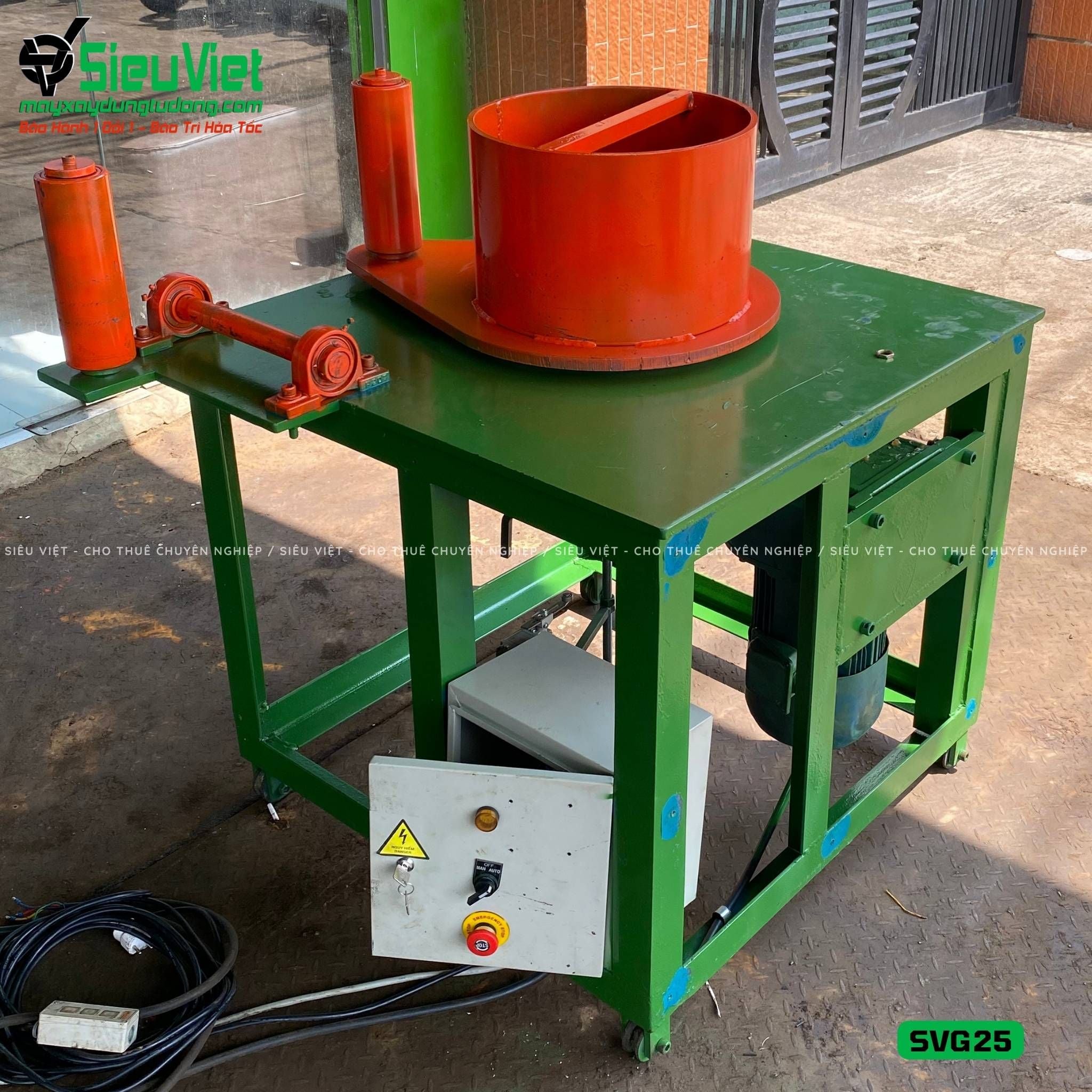Máy gập sắt cây 11m7 SVG25 Việt Nam - Điện 380v, 3 Pha