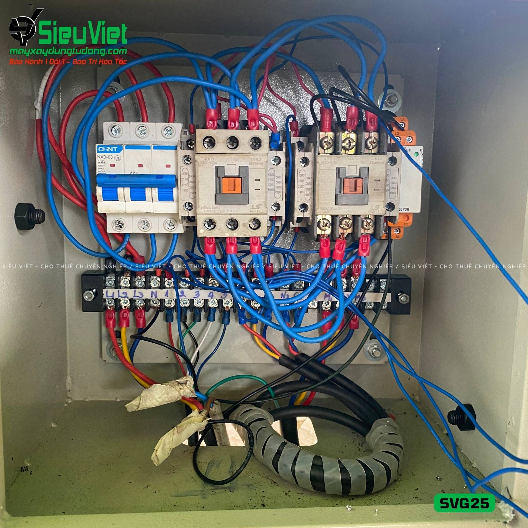Máy gập sắt cây 11m7 SVG25 Việt Nam - Điện 380v, 3 Pha