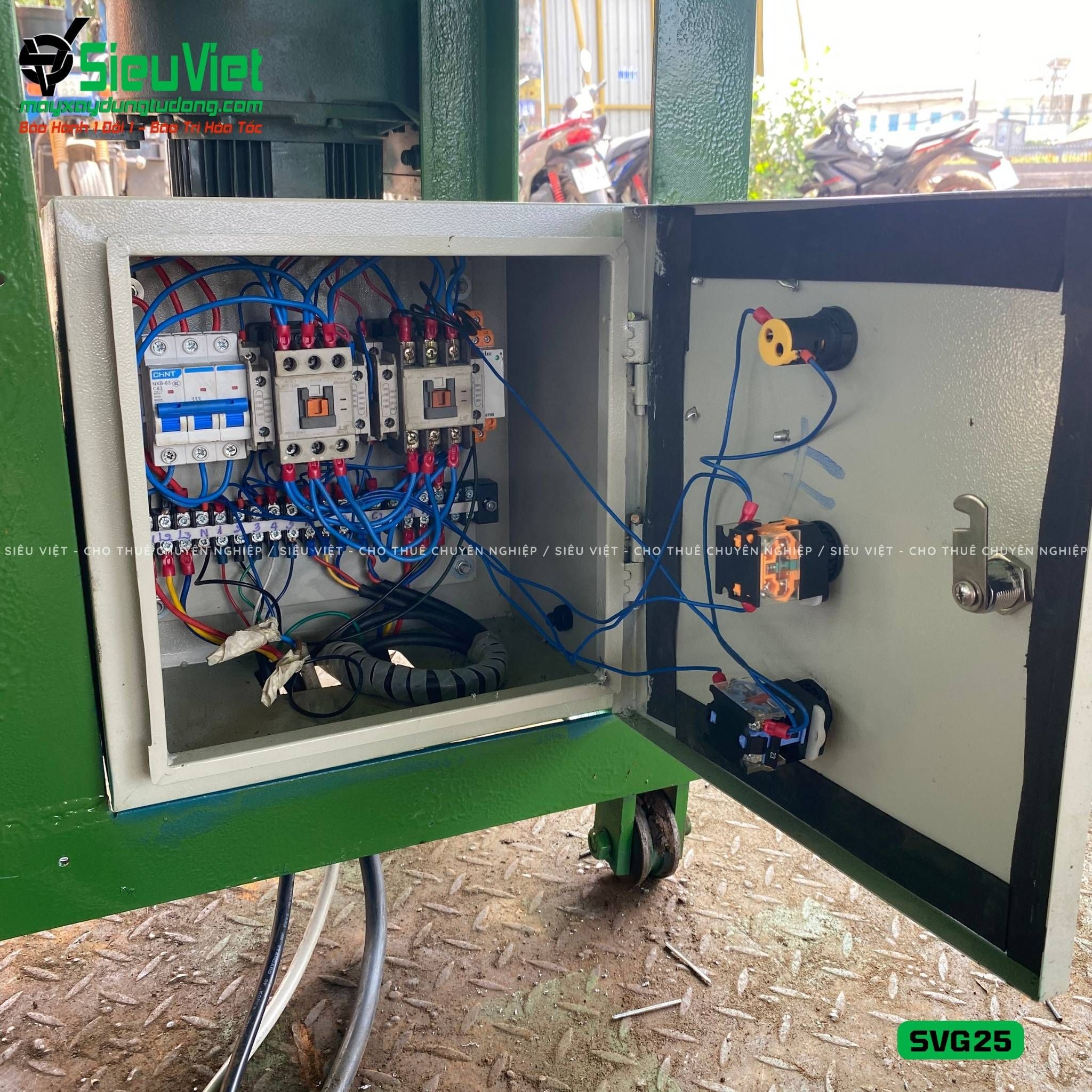 Máy gập sắt cây 11m7 SVG25 Việt Nam - Điện 380v, 3 Pha