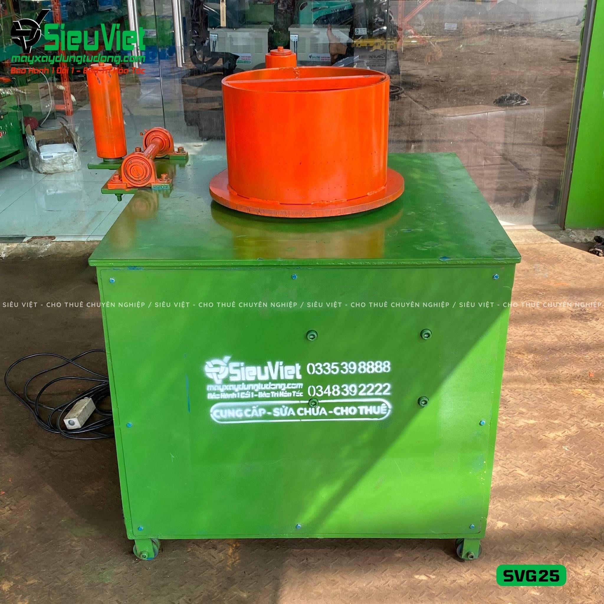 Máy gập sắt cây 11m7 SVG25 Việt Nam - Điện 380v, 3 Pha