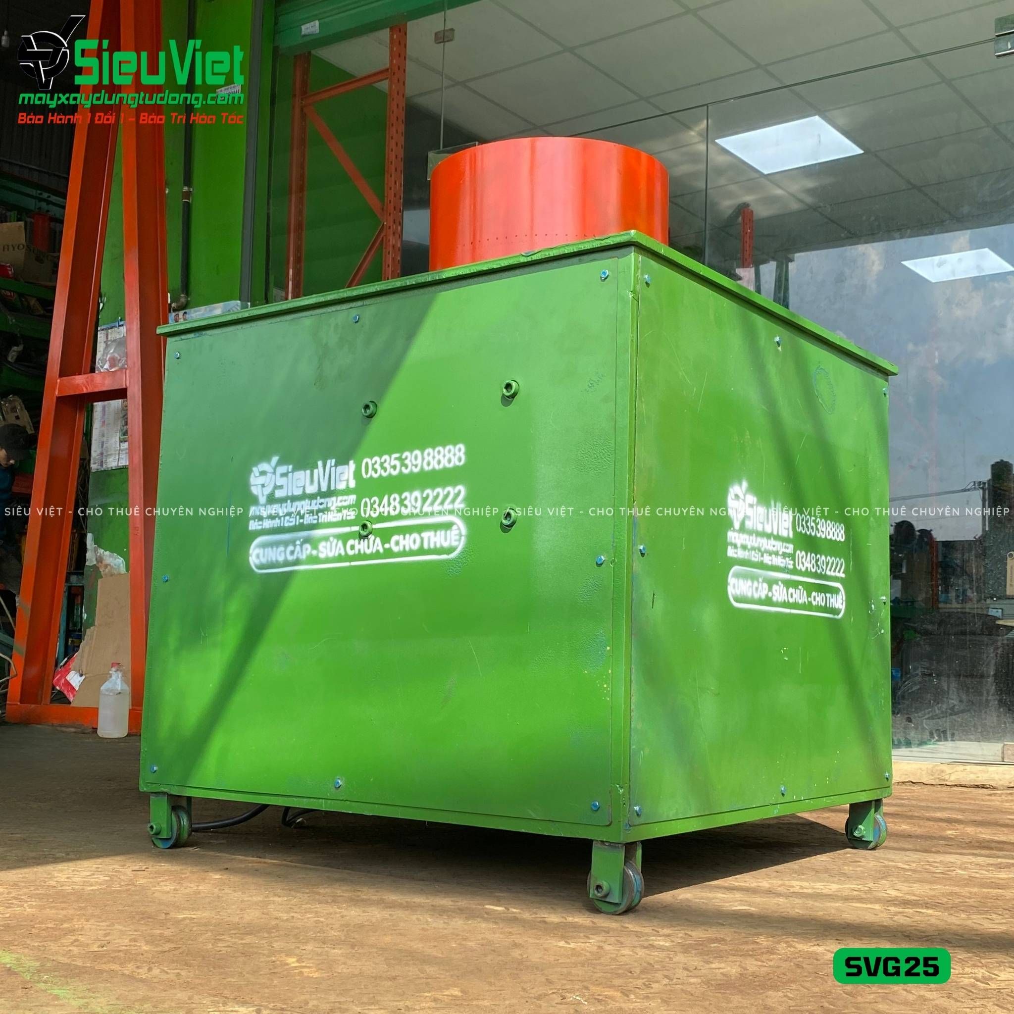 Máy gập sắt cây 11m7 SVG25 Việt Nam - Điện 380v, 3 Pha