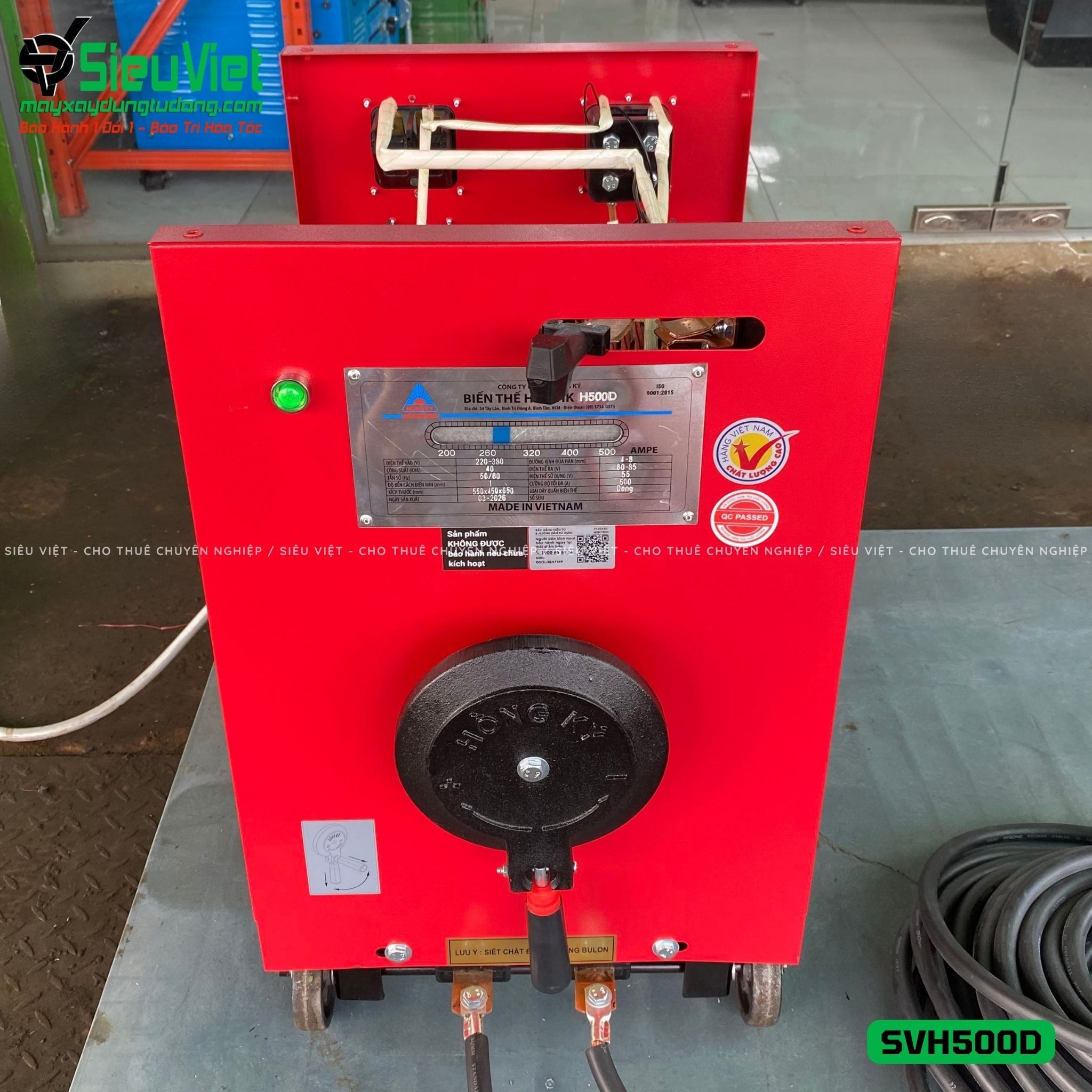 Máy biến thế hàn SVH500D (Điện 220V / 380V)