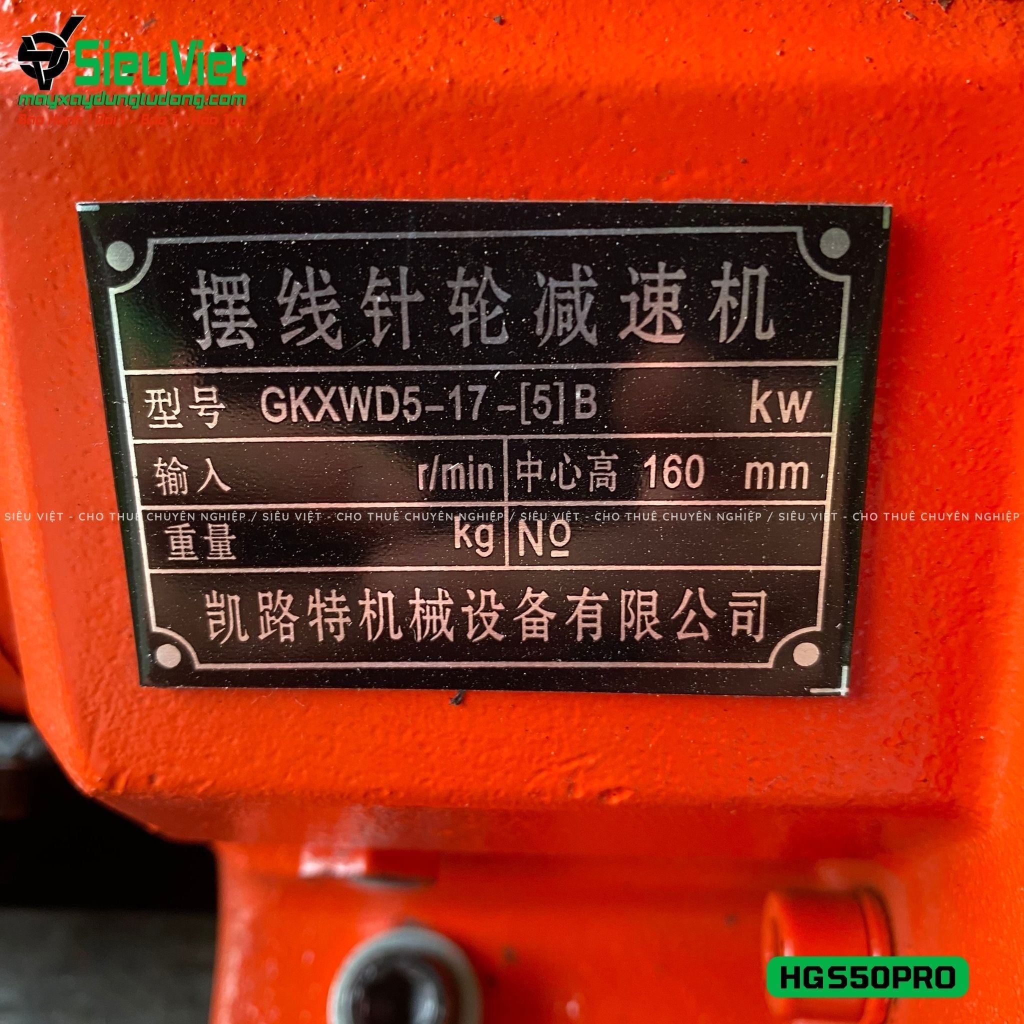 Máy tiện ren HGS50PRO (Ren dài 300mm) - Điện 380V, 3 Pha