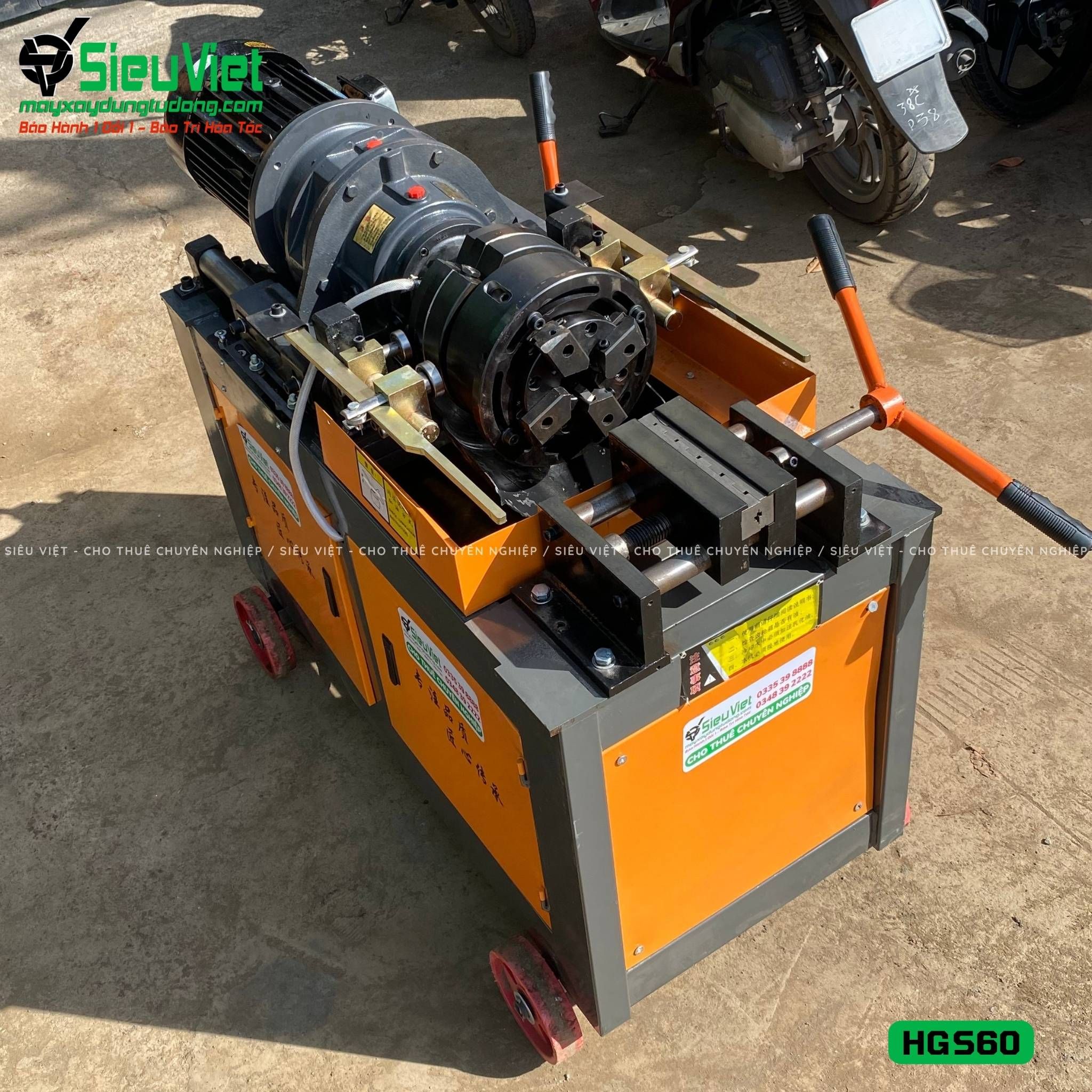 Máy tiện ren HGS60 Trung Quốc - Điện 380V, 3 Pha