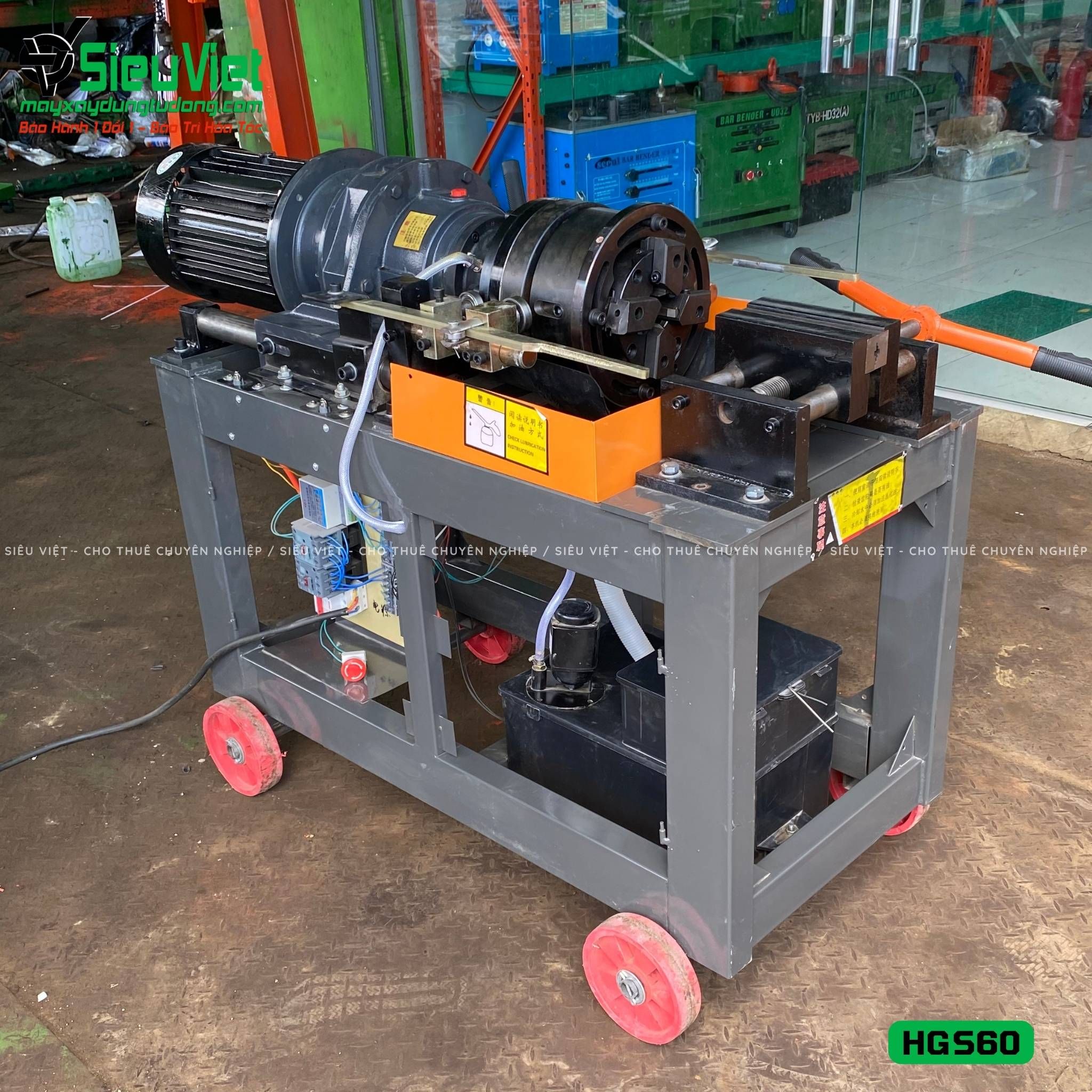 Máy tiện ren HGS60 Trung Quốc - Điện 380V, 3 Pha