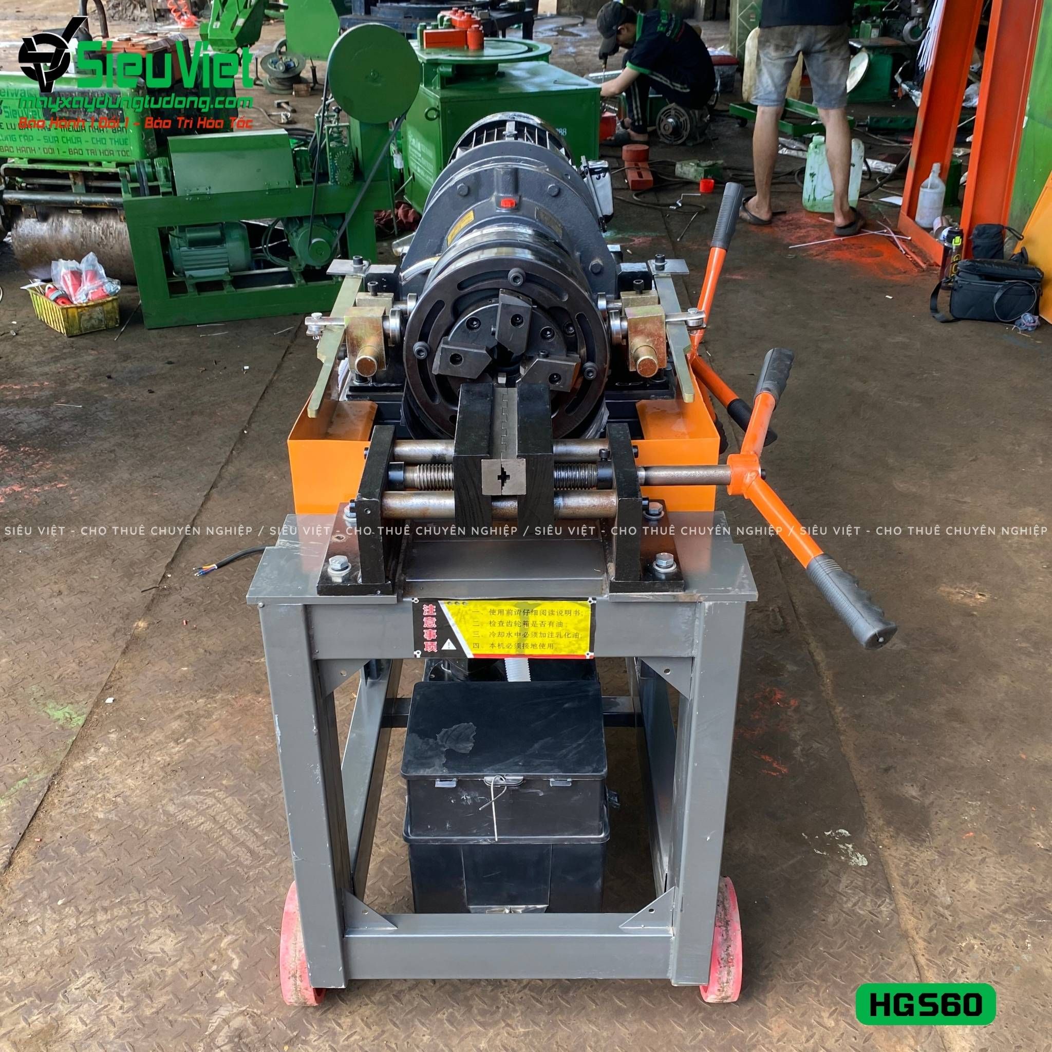 Máy tiện ren HGS60 Trung Quốc - Điện 380V, 3 Pha