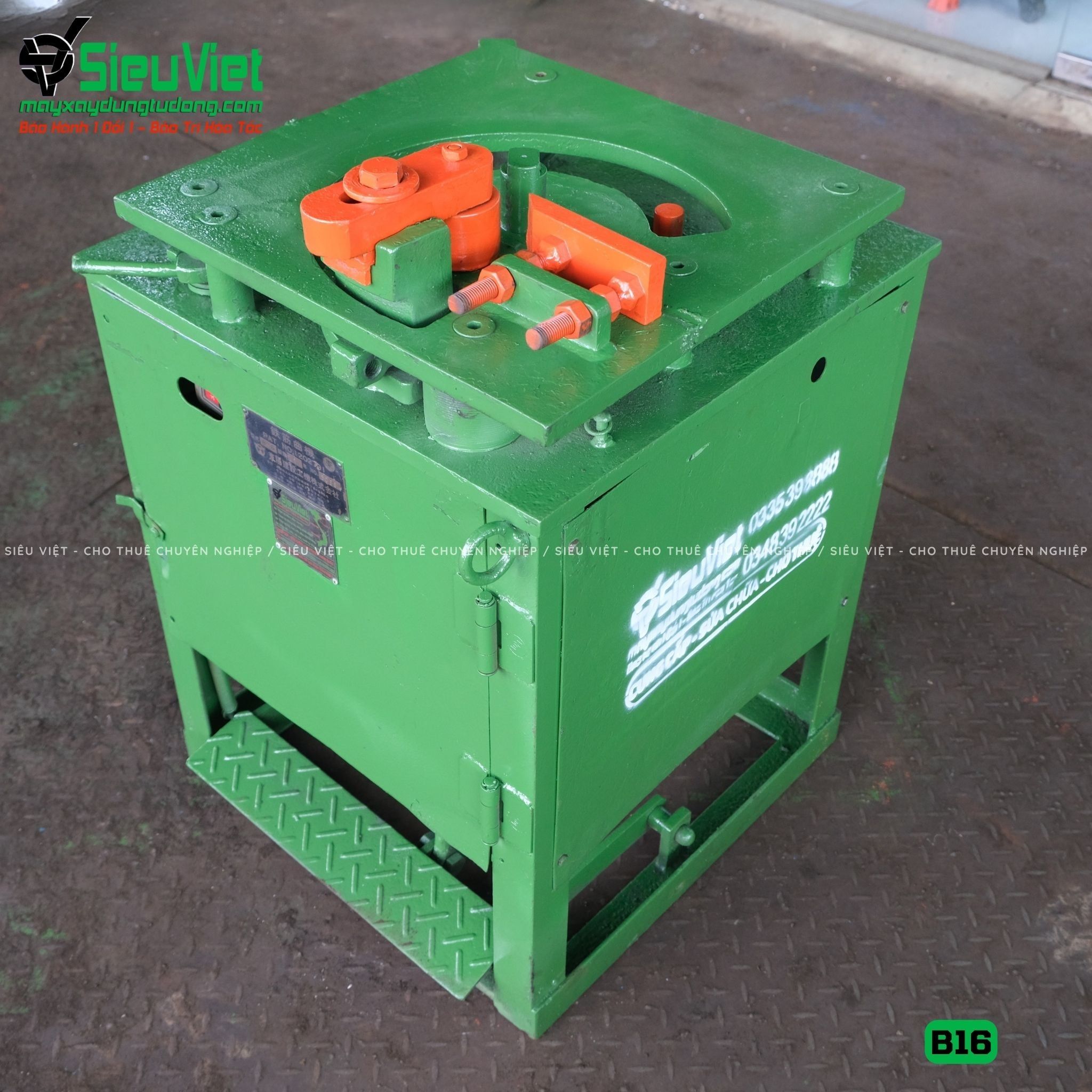 Thuê Tháng Máy uốn sắt phi 10-16mm B16 - Điện 380V, 3 Pha