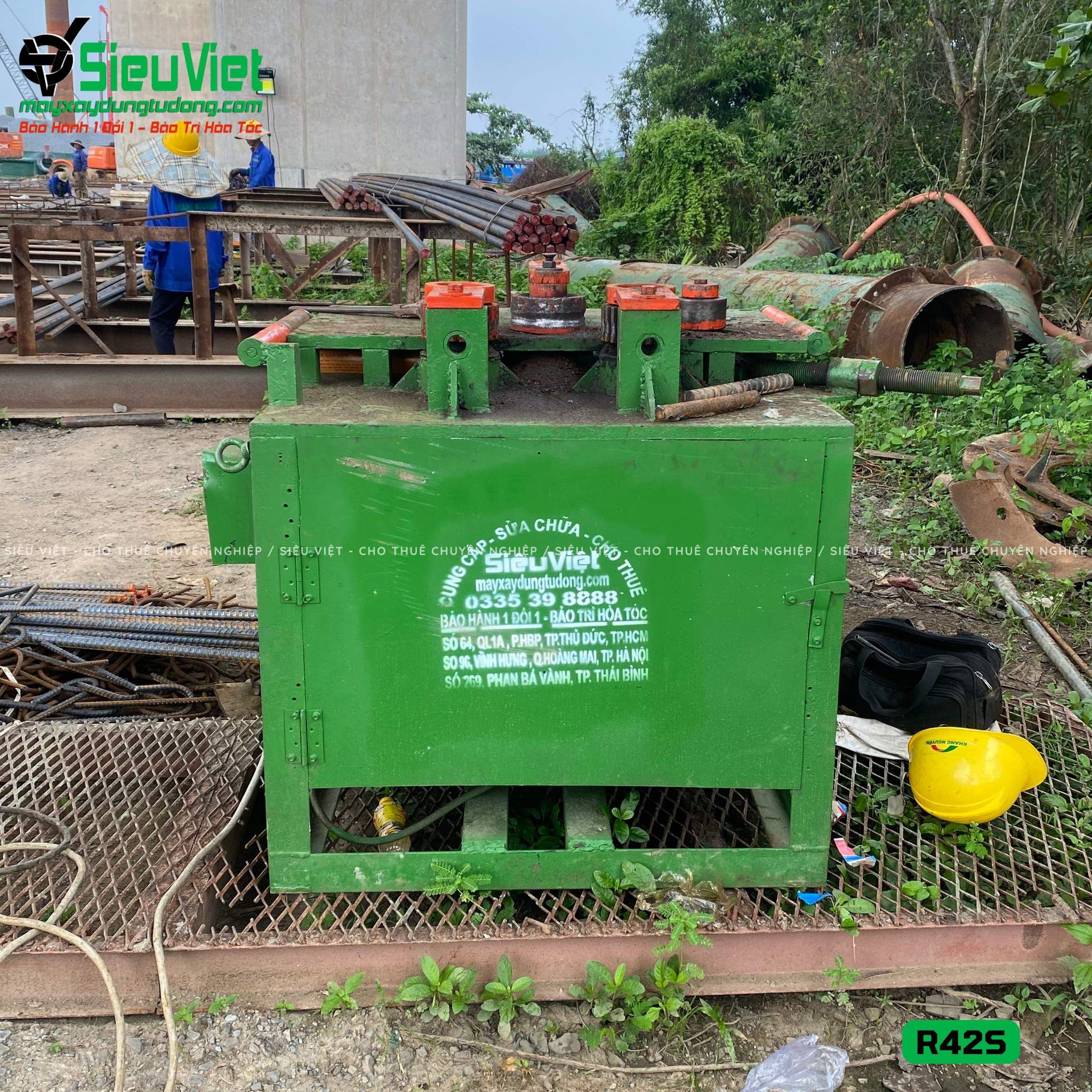 Thuê Tháng Máy uốn tròn sắt phi 16-40 R42, R42S - Điện 380v, 3 pha