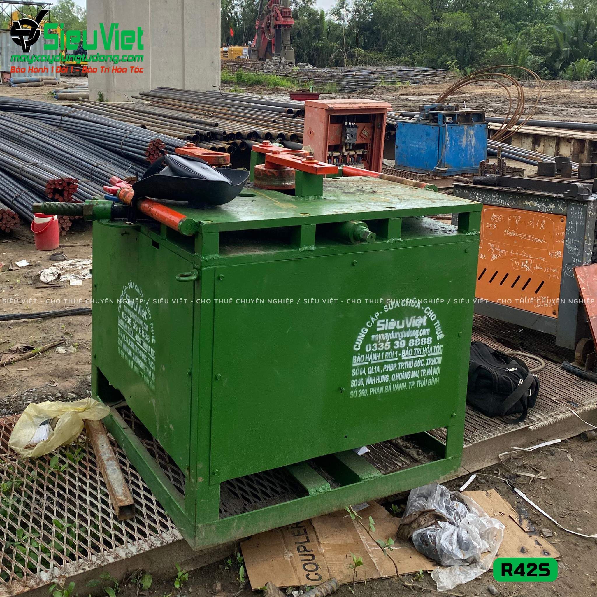 Thuê Tháng Máy uốn tròn sắt phi 16-40 R42, R42S - Điện 380v, 3 pha