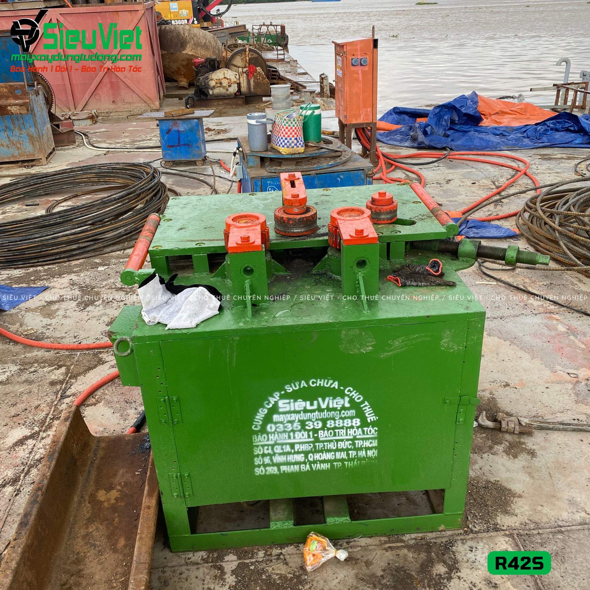 Thuê Tháng Máy uốn tròn sắt phi 16-40 R42, R42S - Điện 380v, 3 pha