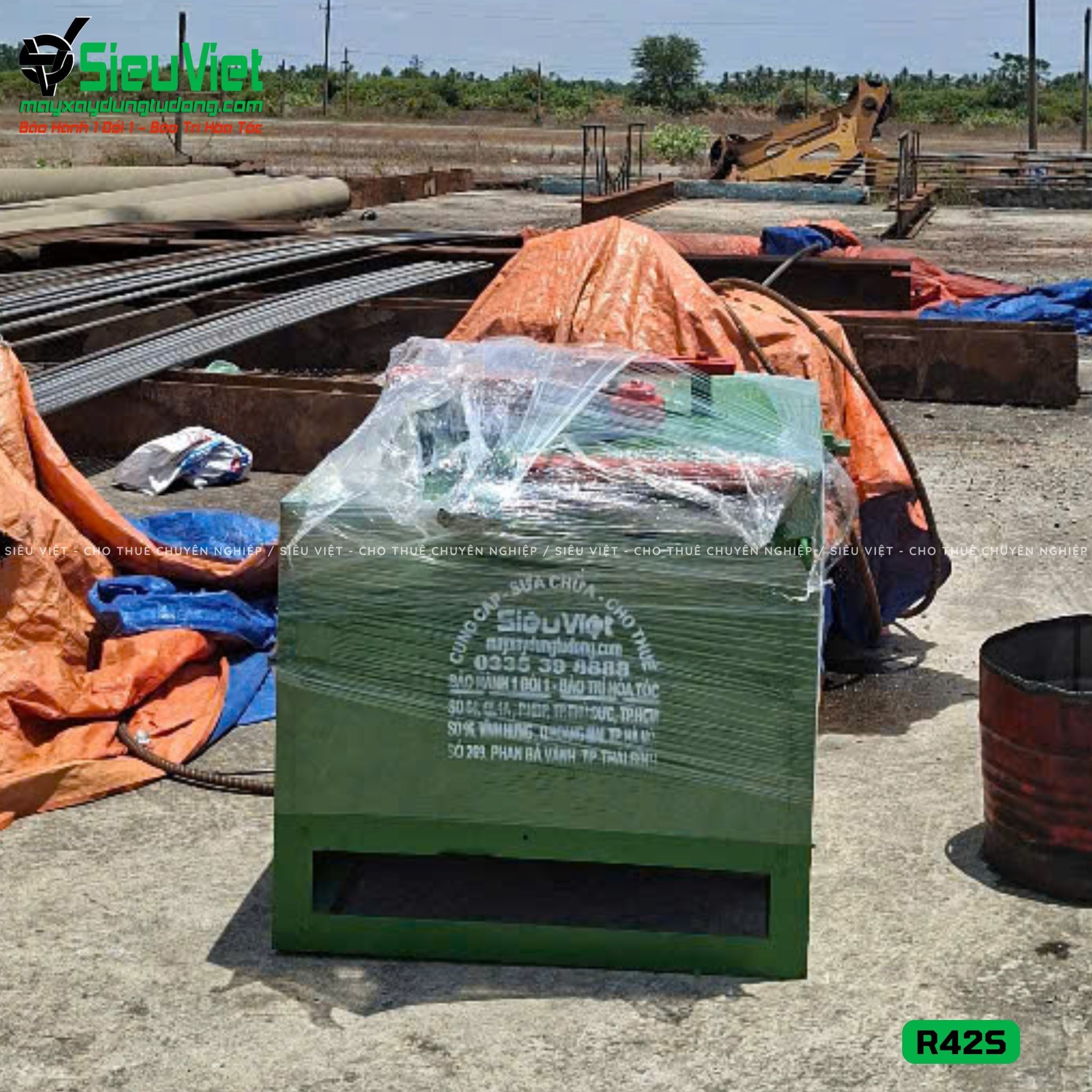 Thuê Tháng Máy uốn tròn sắt phi 16-40 R42, R42S - Điện 380v, 3 pha