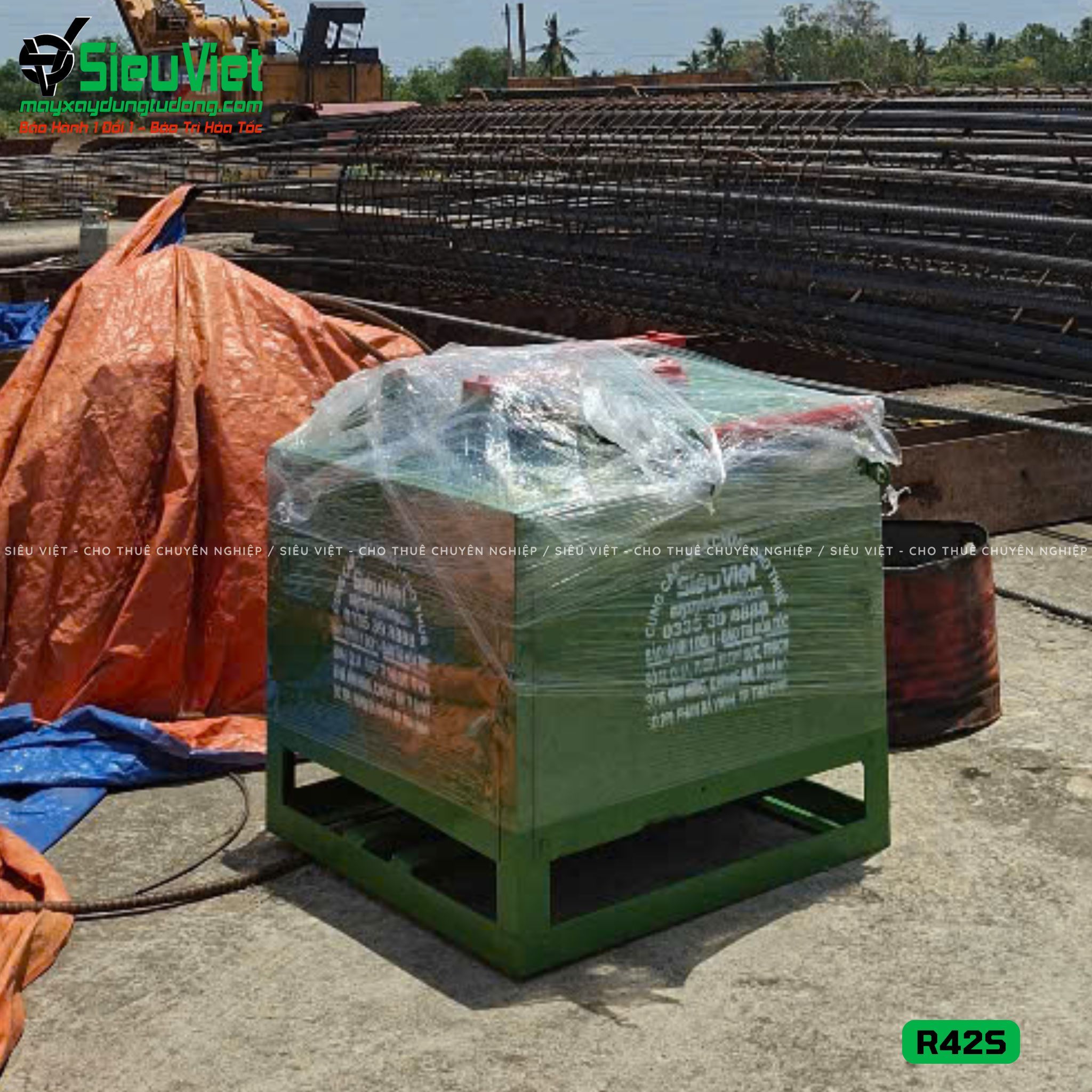 Thuê Tháng Máy uốn tròn sắt phi 16-40 R42, R42S - Điện 380v, 3 pha
