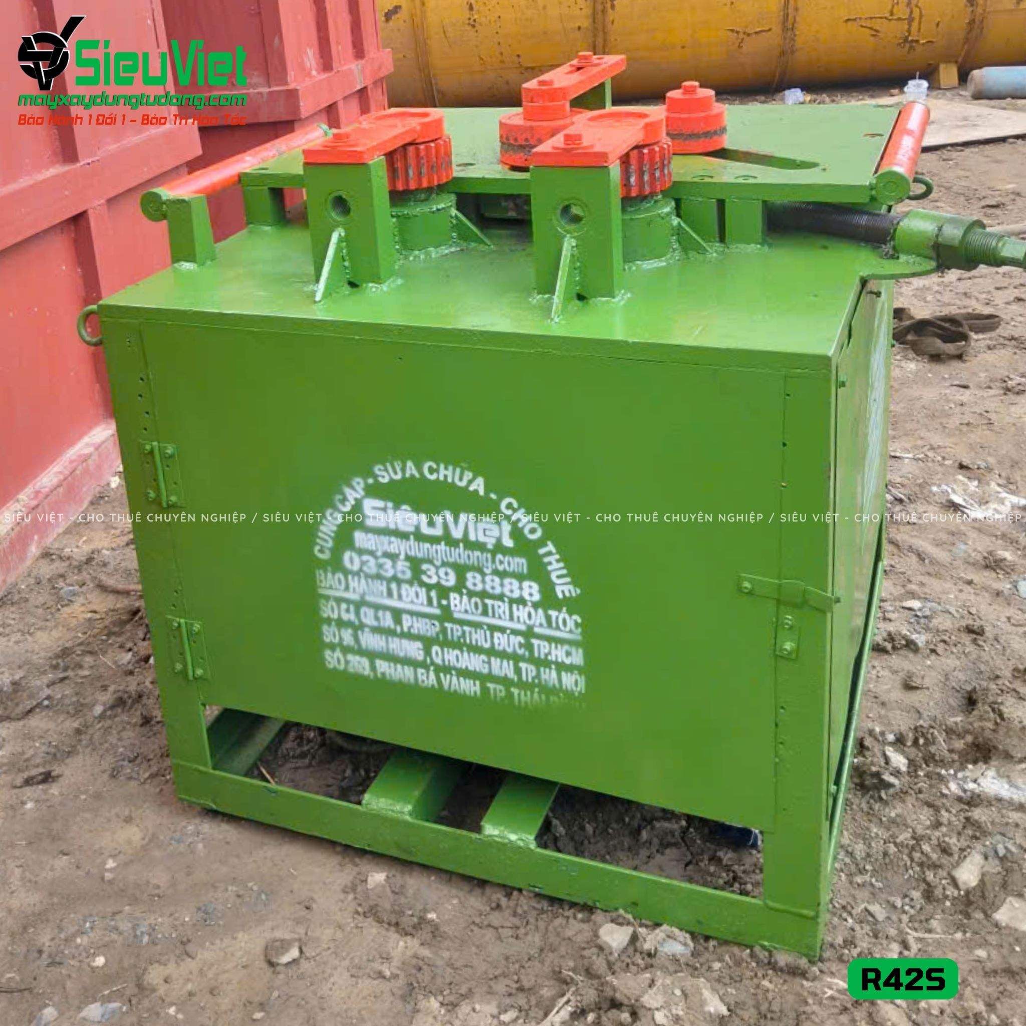 Thuê Tháng Máy uốn tròn sắt phi 16-40 R42, R42S - Điện 380v, 3 pha