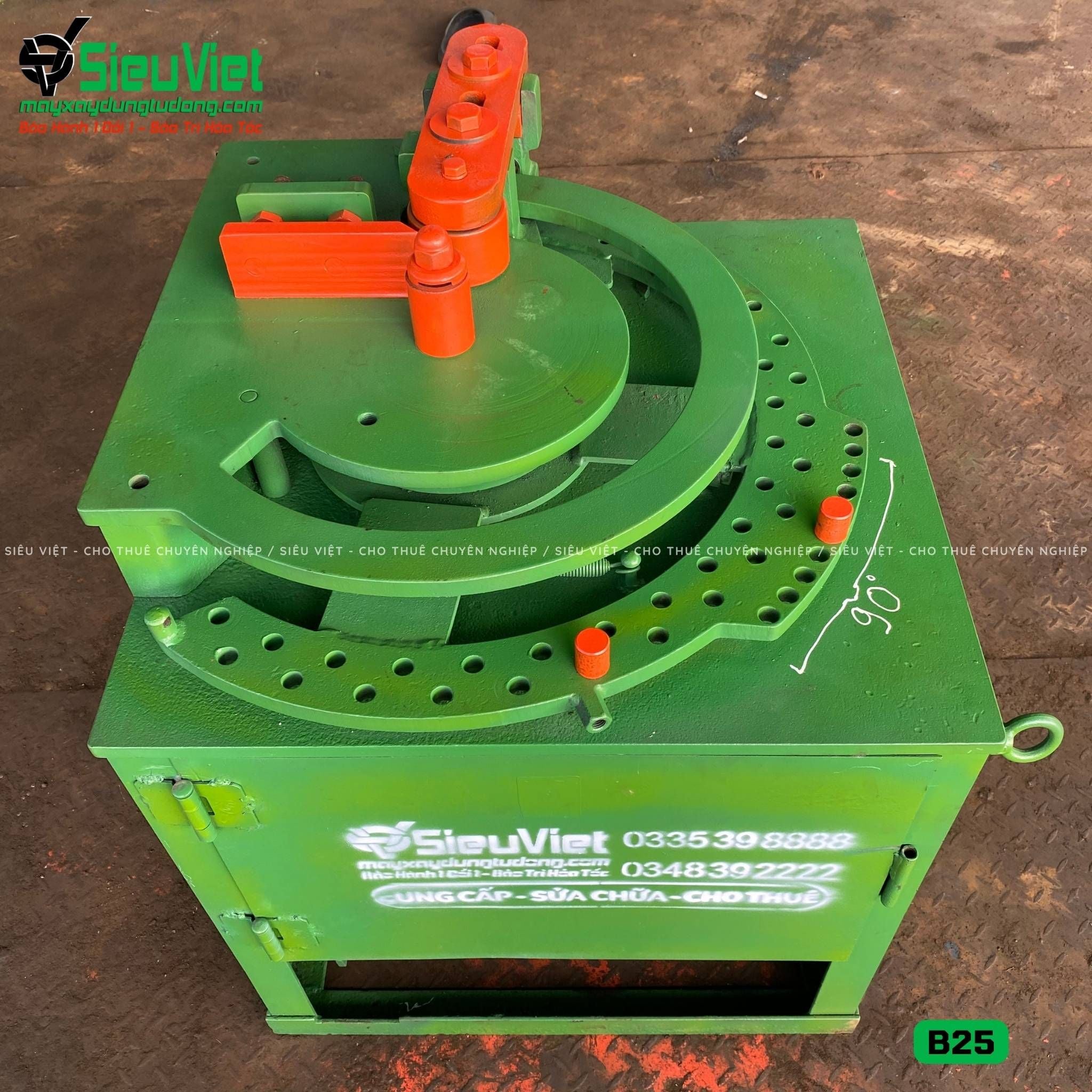 Thuê Tháng Máy uốn sắt phi 10-25mm B25 - Điện 380V, 3 Pha