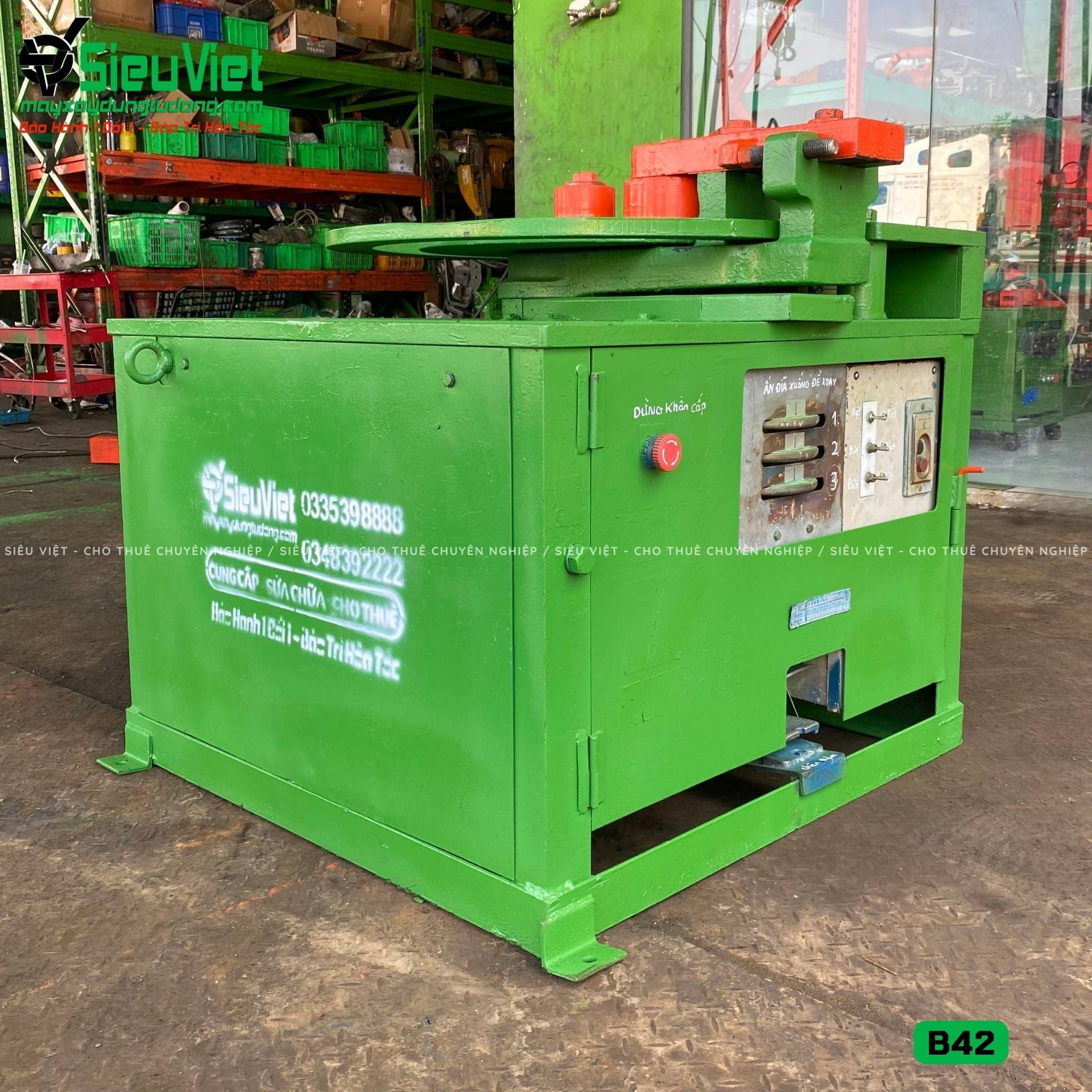 Thuê Tháng Máy uốn sắt phi 10-32 B42 - Điện 380V, 3 Pha